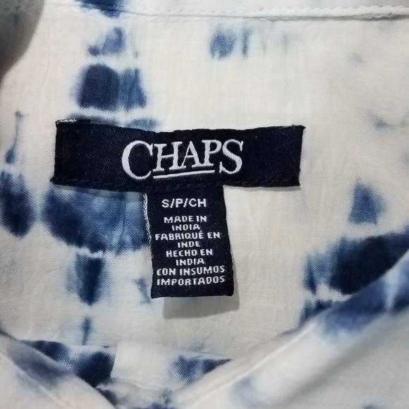 Chaps Tye Dye Button Down Shirt Size S - Picture 4 of 7